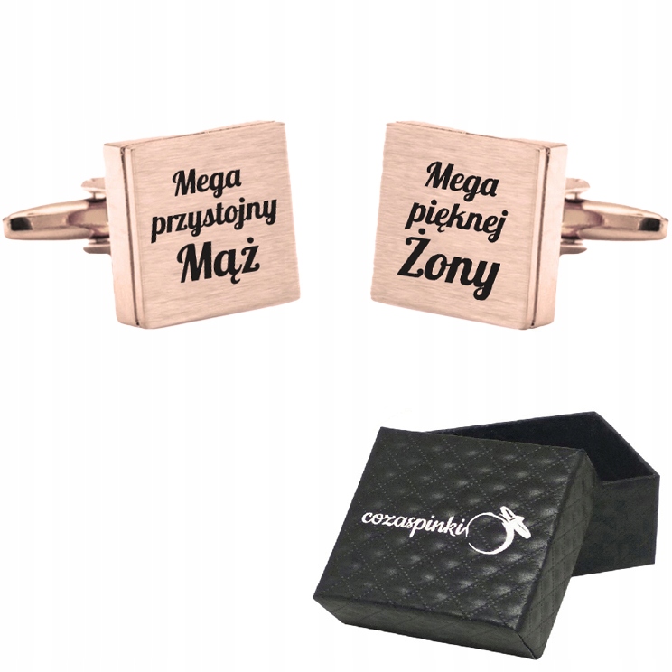 

Spinki do koszuli Przystojny Mąż Pięknej Żony ślub