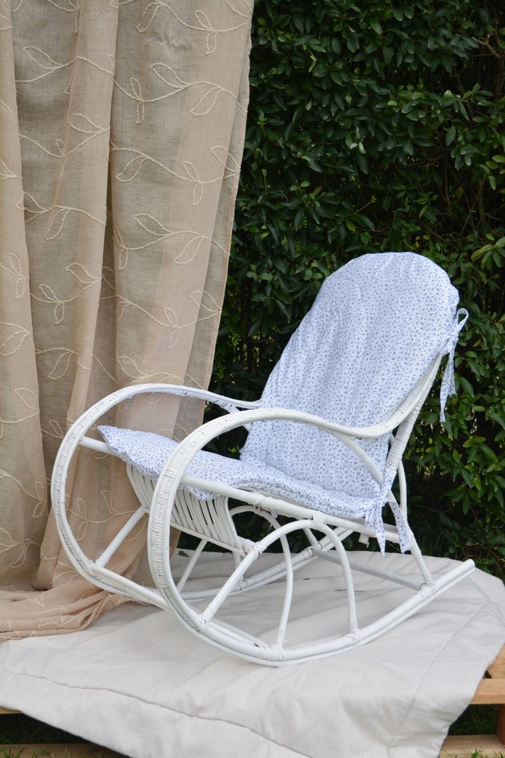 FOTELIK BUJANY wiklinowy BIAŁY z wikliny + poducha Marka inna