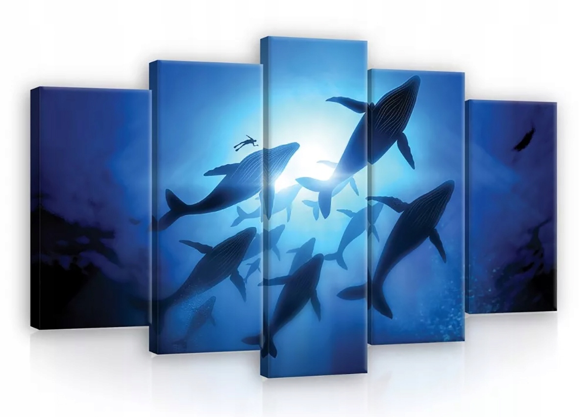 Obraz Na Plátně Canvas 100x60 Velryba Potápěč Voda