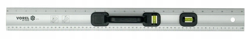 

Przymiar aluminowy uchwyt podziałka 600mm 2libelki