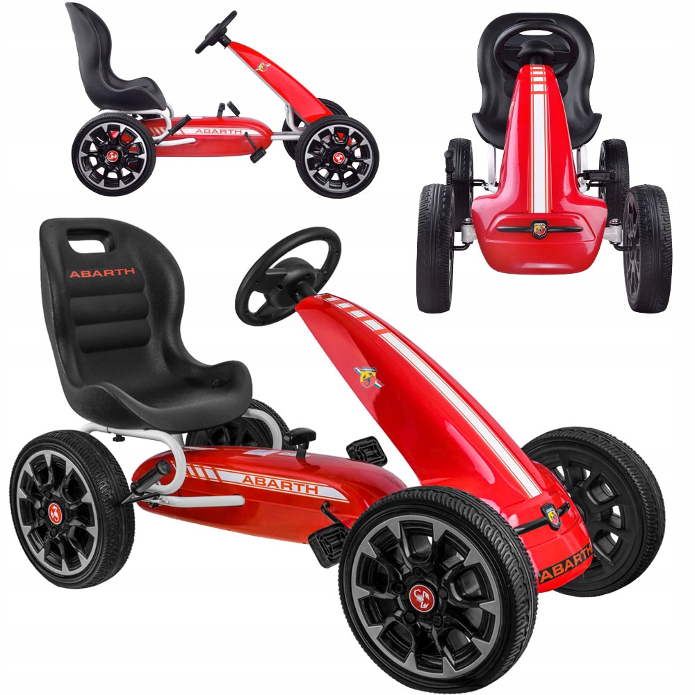 

Gokart Abarth na pedały Duże miekkie koła PA0167