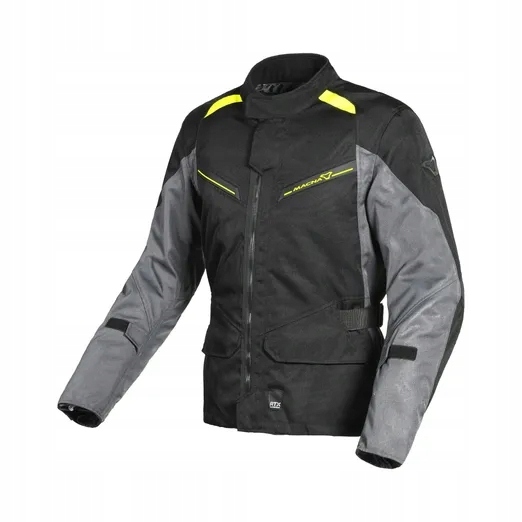 Macna Výpredajová Bunda Murano Motocycle Jacket Black/dark Grey/fluo Yellow