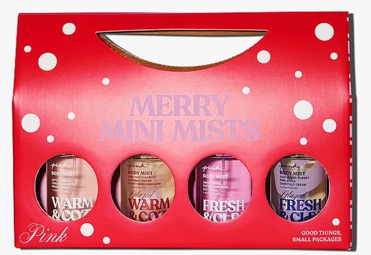Victoria’s Secret Pink Zestaw 4 Mgiełek 75ml Merry Mini Mist