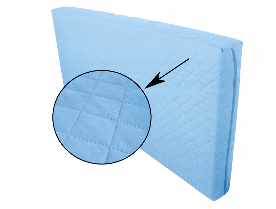 Obal Na Matrace Prošívaný 140 x 200 cm Modrý Na Míru Polský