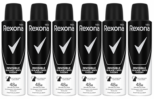 Rexona Men 6x Men Invisible Black White 48h antyperspirant spray 150ml