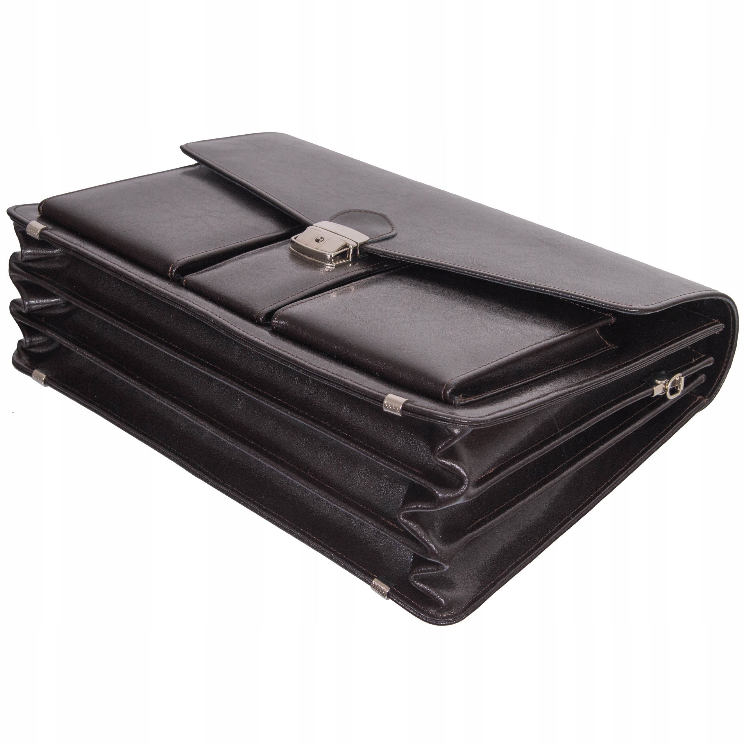 Aktovka pánská Přírodní Kůže TS02 čokoláda gravírování