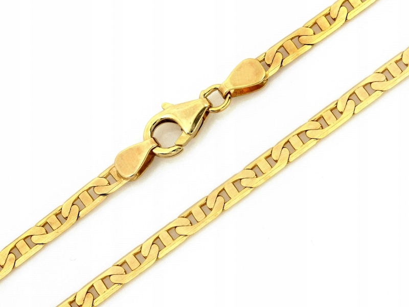 Řetízek ze zlata 585, vazba marina gucci, efektní, široký jako dárek, r50