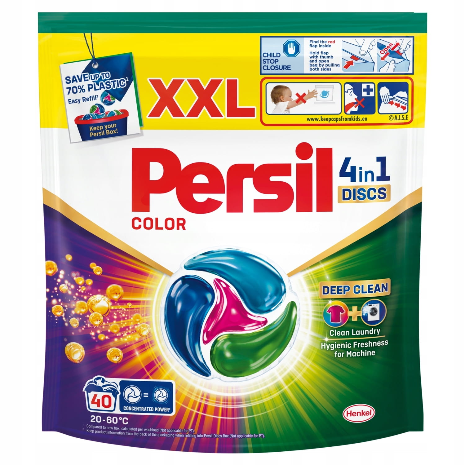 Levně Persil 4v1 Discs Deep Clean kapsle na praní, barva na barvu 40 ks