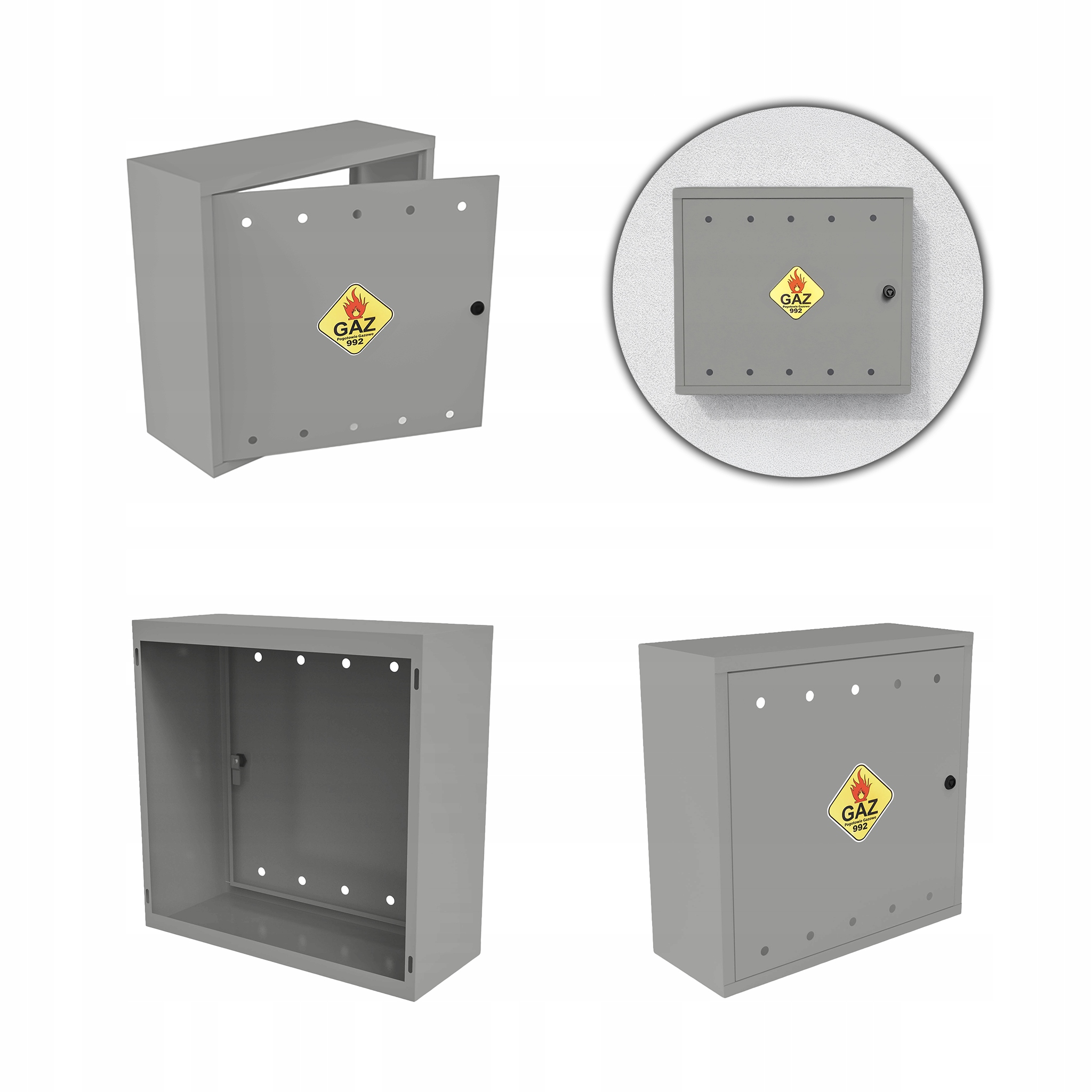 Plynová Skříňka 60x60x25 Popel/šedá Skříňka Na Plynový Ventil Ocelová