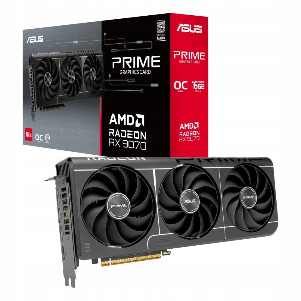 Asus Vga Amd Radeon Rx 9070 Prime Oc Evo 16GB, Rx 9070, 16GB GDDR6, …