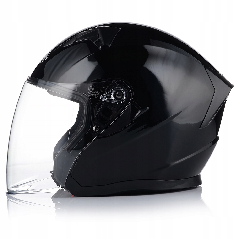 KASK MOTOCYKLOWY AWINA JK528 Czarny Otwarty Jet Blenda