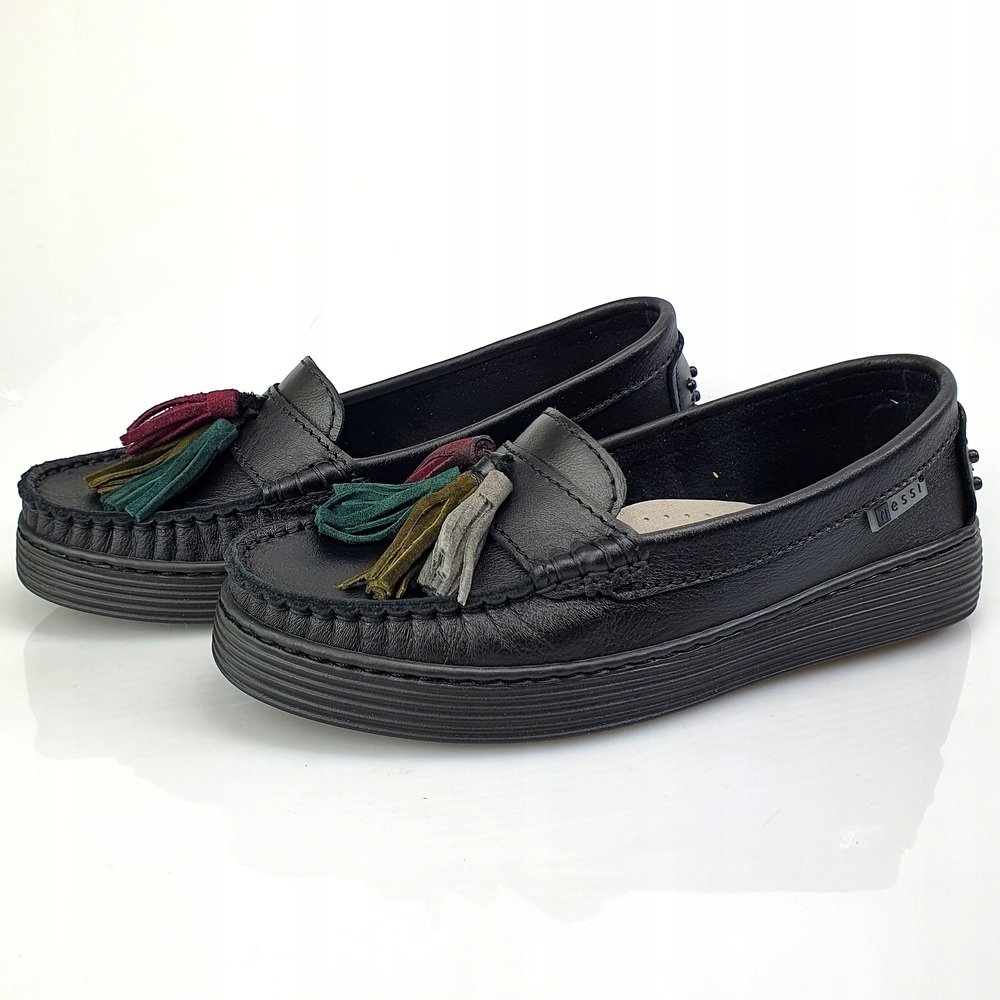 NESSI 18309 mokasyny czarne frędzle 37 Kod producenta 18309