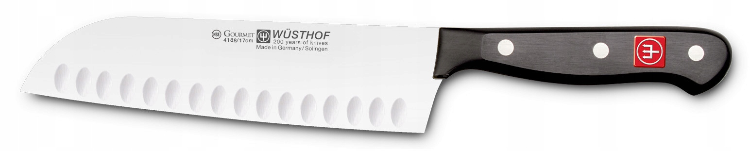 Nůž Santoku Wüsthof Gourmet 4188/17 17 cm Kullenschliff 110 g