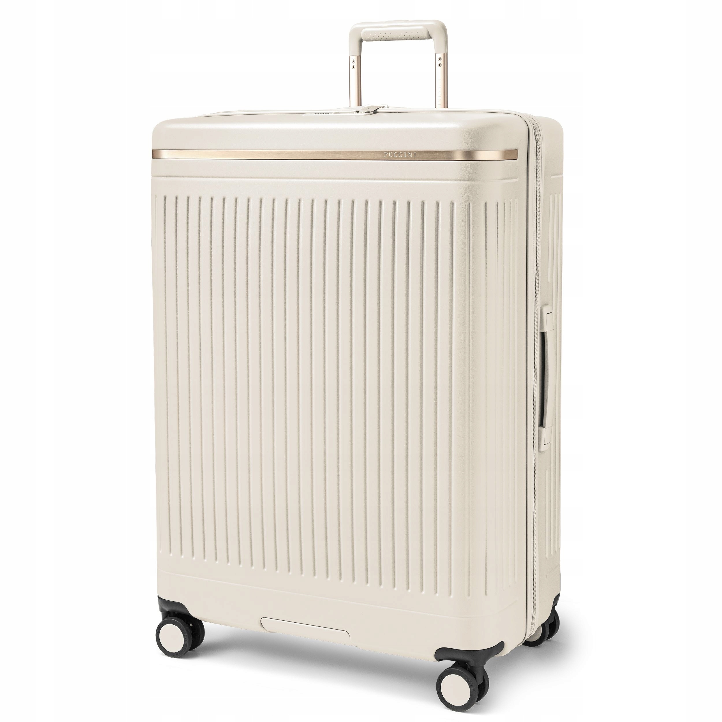 Walizka Duża Puccini Podróżna Na Kółkach Poliwęglan Beżowa PC038A-6B