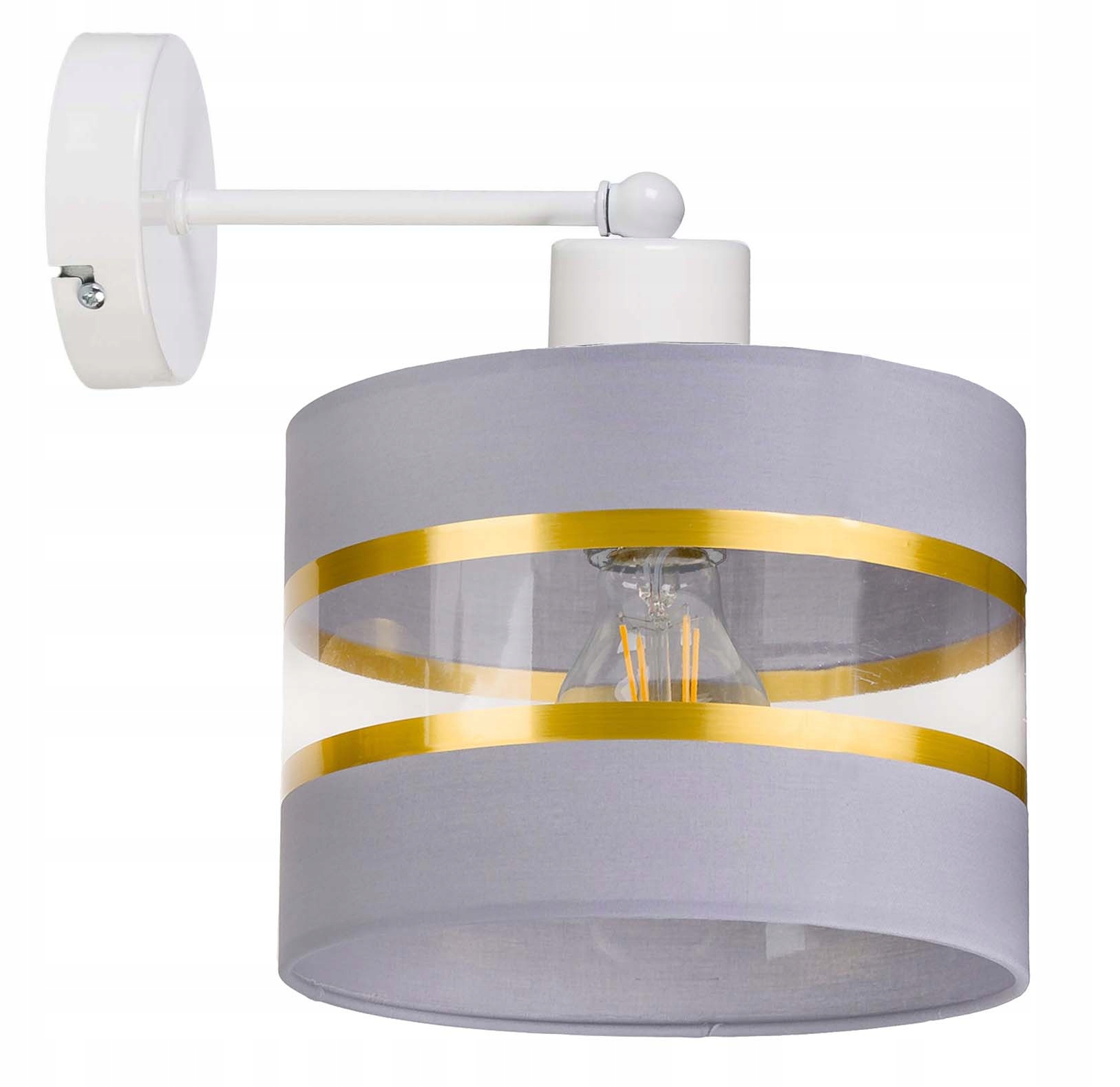 

Lampa Kinkiet ścienny Stały E27 Abażur paski 20cm