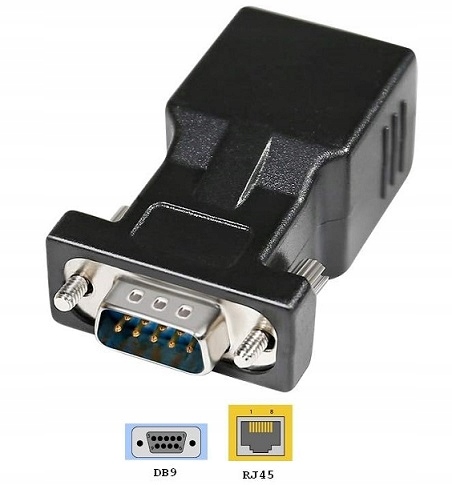 Adapter szeregowy DB9 na RJ45 RS232 męski na żeński RJ-45