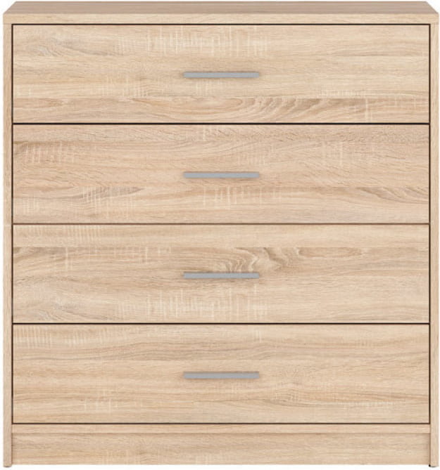 Komoda z Szufladami Nepo Black Red White