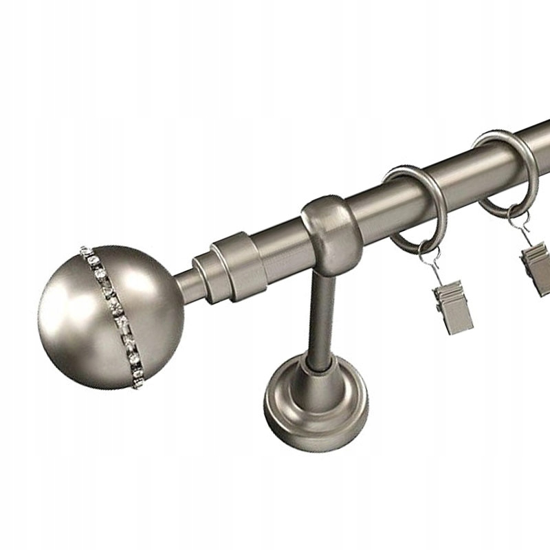 

Gotowy karnisz 350 cm 19 mm Srebrny