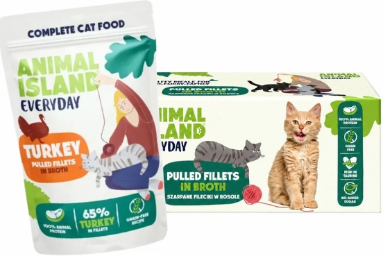 Animal Island Everyday mokra karma Cat Indyk 40x85g