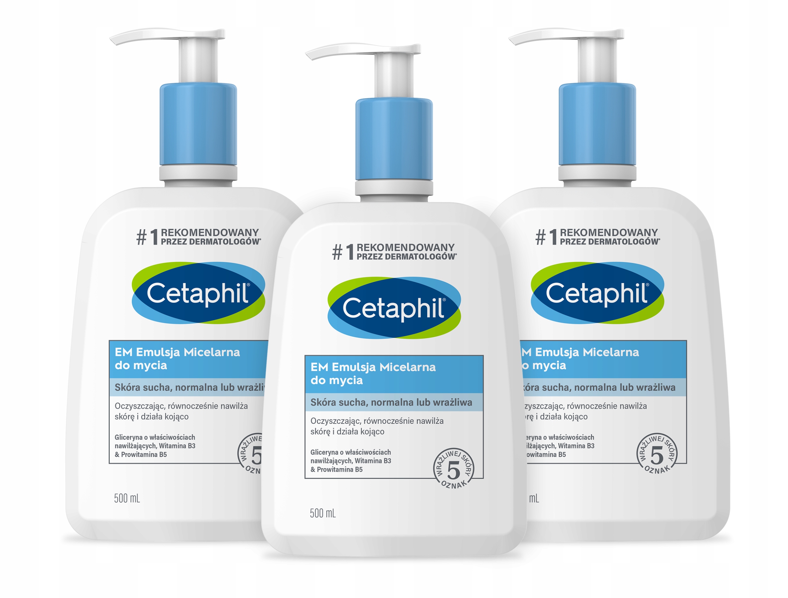 

Zestaw Cetaphil Em Emulsja micelarna 500 x3