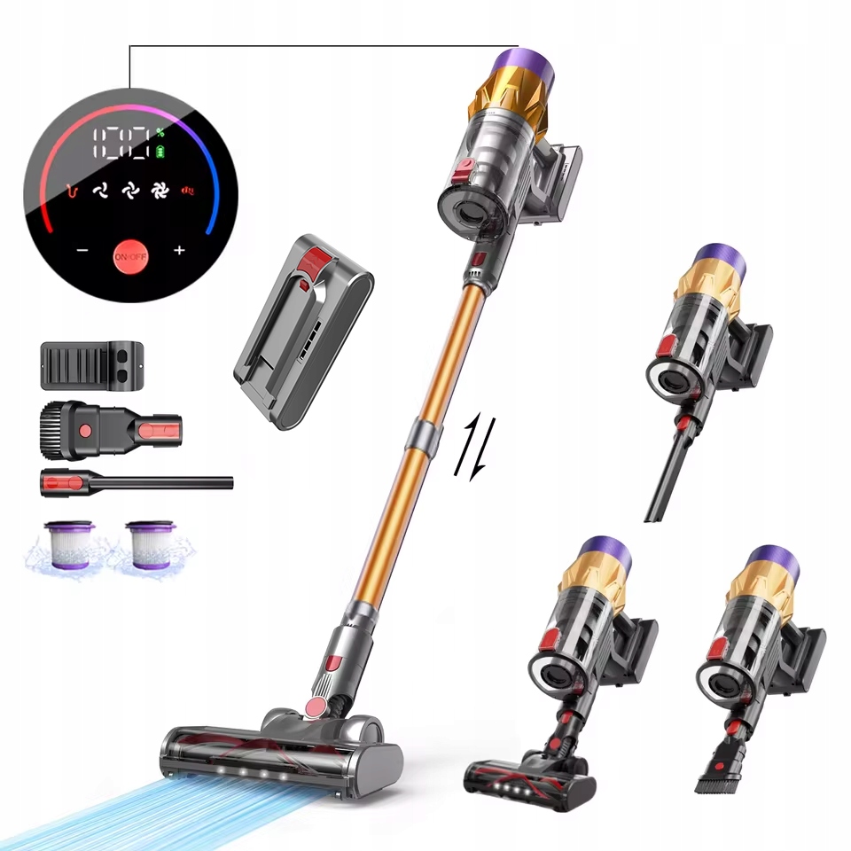 Mocny Bezprzewodowy Odkurzacz Pionowy Blossom V18 550W 50KPA Hepa