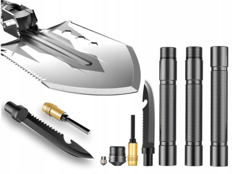 Multifunkční sada 12v1 Skládací Saperka Lopata