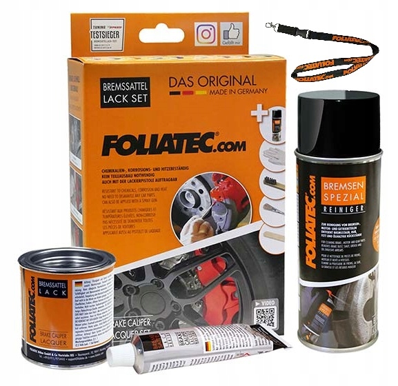 Farba lakier do zacisków hamulcowych Smycz z logo Foliatec