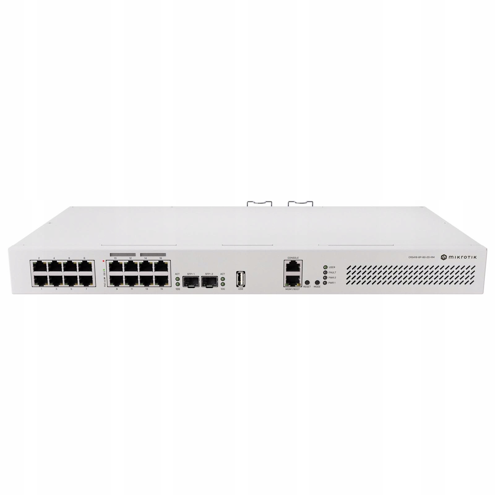 MikroTik CRS418-8P-8G-2S+RM Cloud Router Switch 17xGE 2xSFP+ 8x PoE Usb