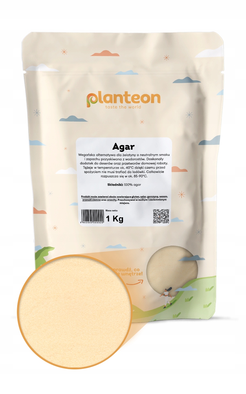 Agar 1 kg želatina přírodní zahušťovadlo želírující látka z řas