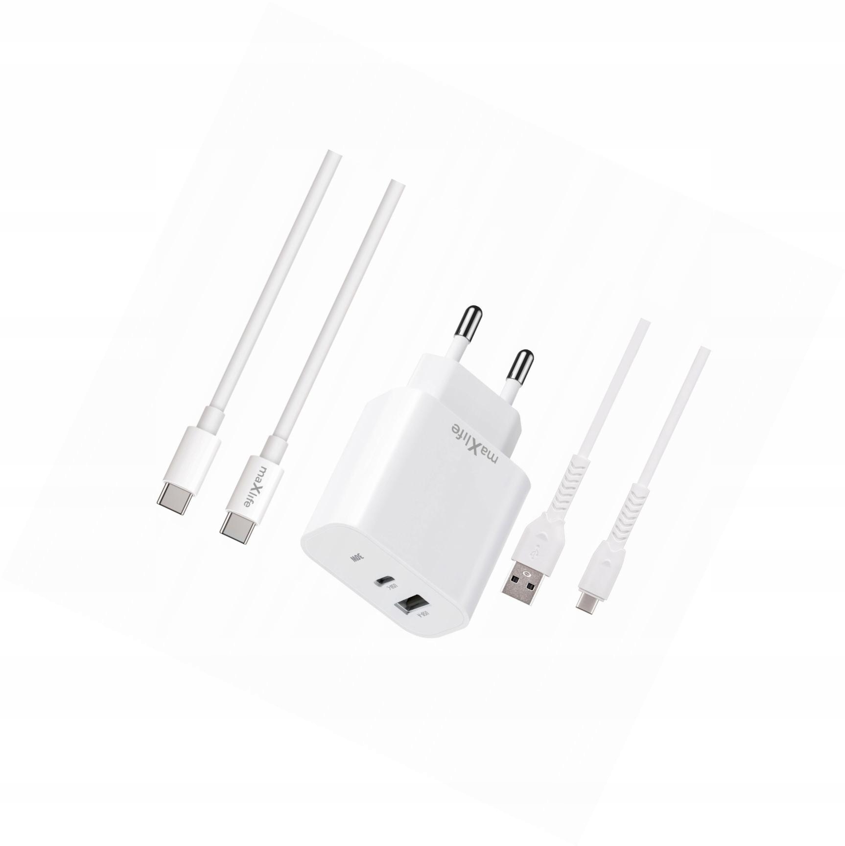 Szybka ładowarka 30W 2 wejścia z dwoma kablami Usb-c do Realme C51