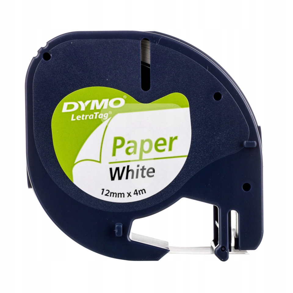 Taśma Dymo Letratag papierowa 12 mm x 4 m biała
