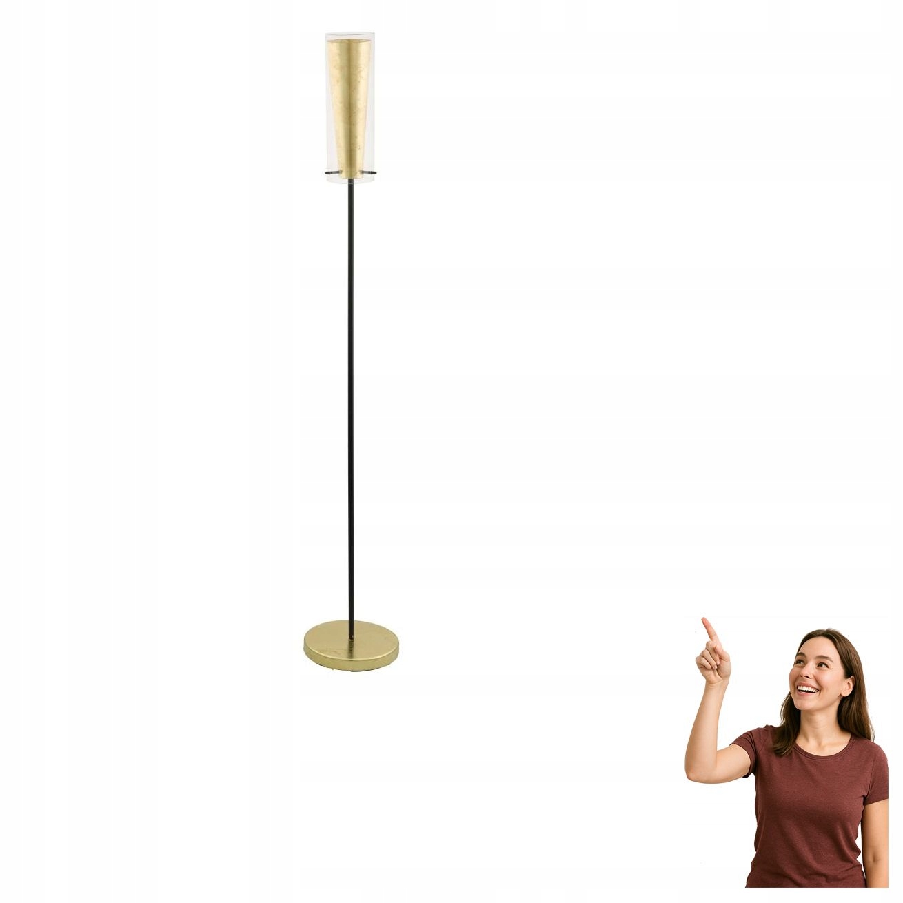 Podlahová lampa Pinto Gold 97655 Eglo