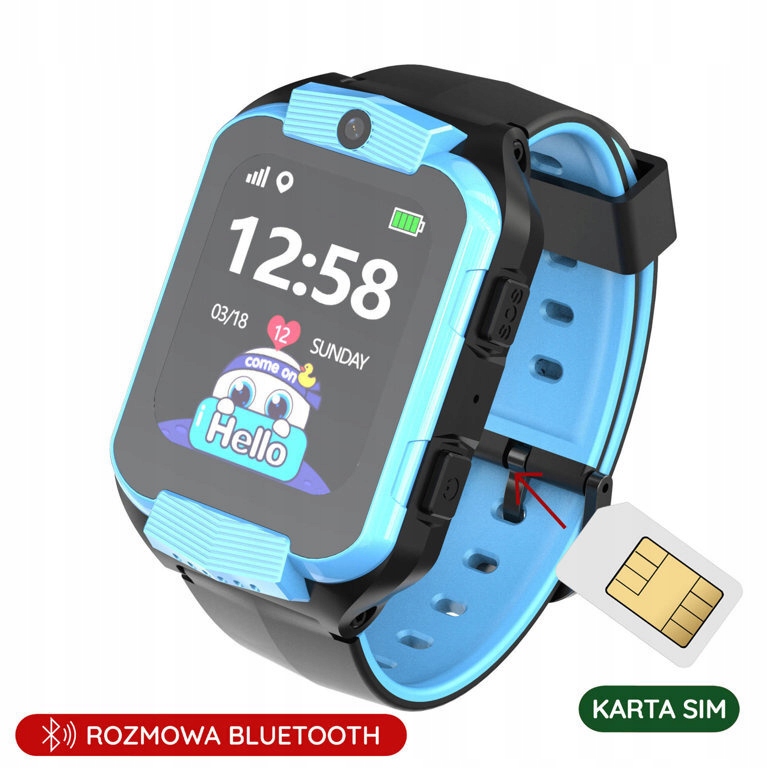 Detské Smartwatch Pacific 32-2 Kids modrá čierna Gravírovaná