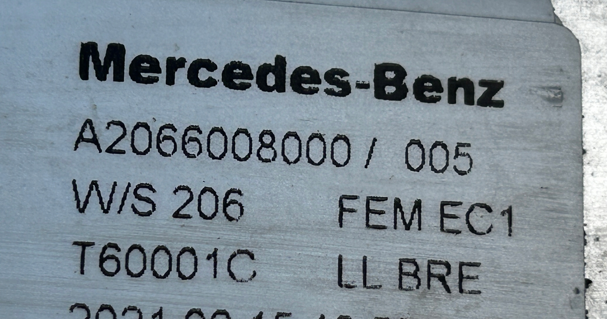bumper support pillar front MERCEDES C-KLASA 206 A2066008000