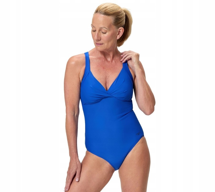 Kostium jednoczęściowy damski Speedo Cross Knot Shaping niebieski r. XL