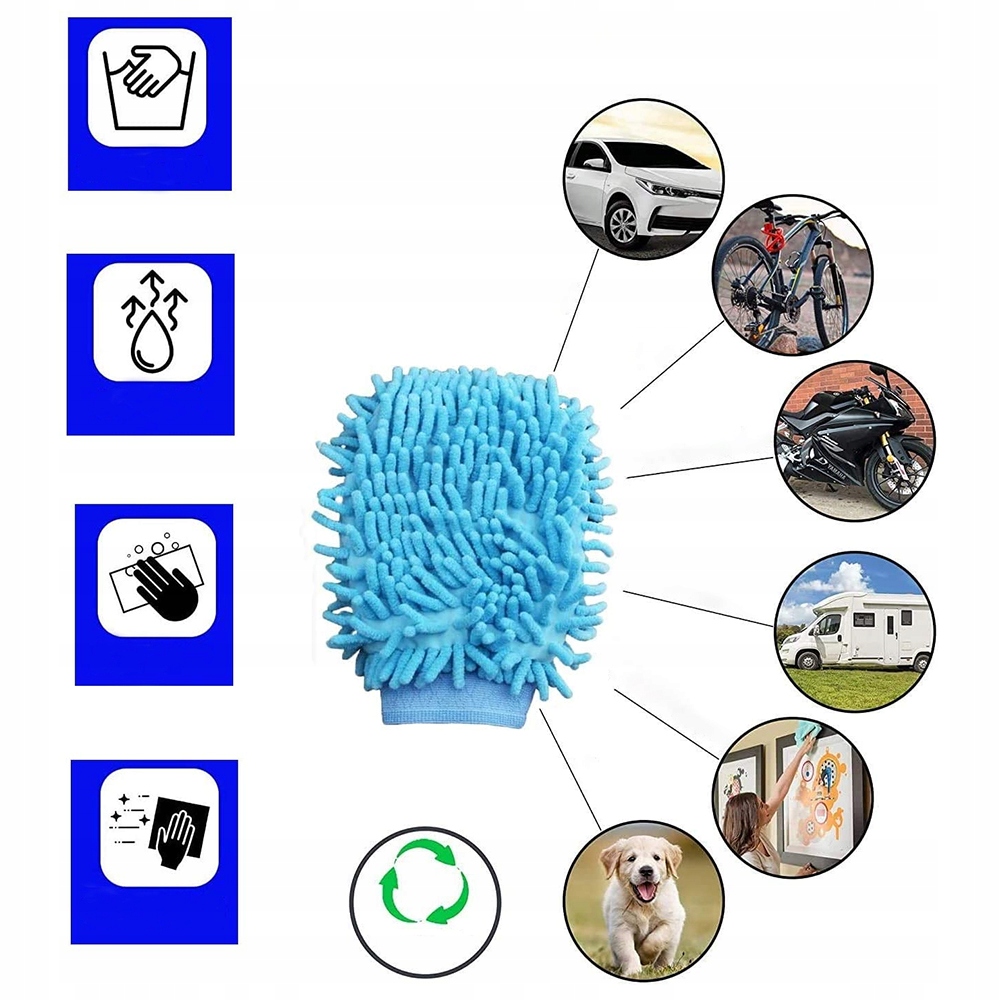 RĘKAWICA SZMATKA Z MIKROFIBRY MYJĄCA DO MYCIA CZYSZCZENIA SAMOCHODU AUTA Producent Inny