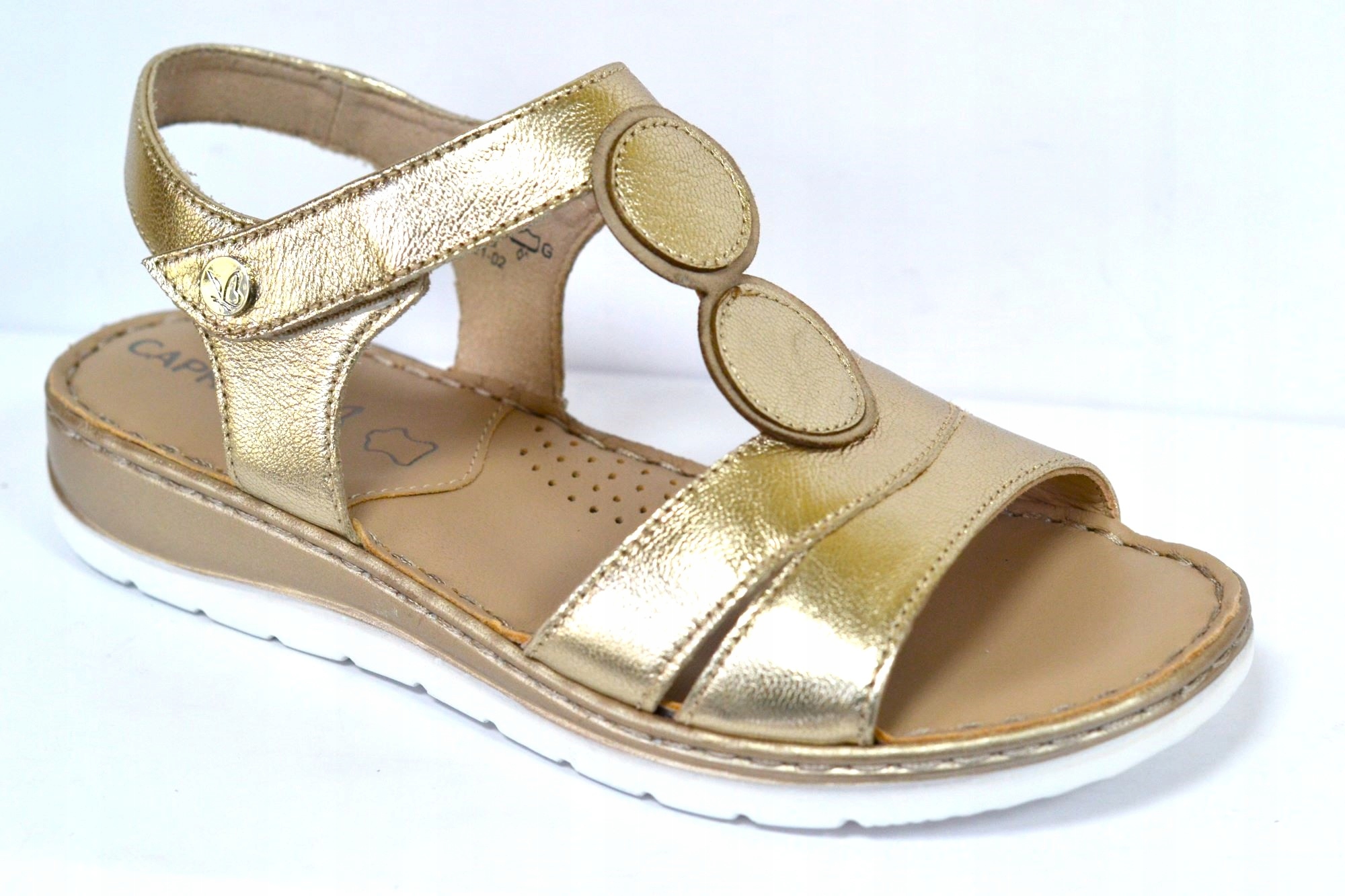 Caprice 28154-42 Zlaté Sandály Taupe Metallic Vel. 37