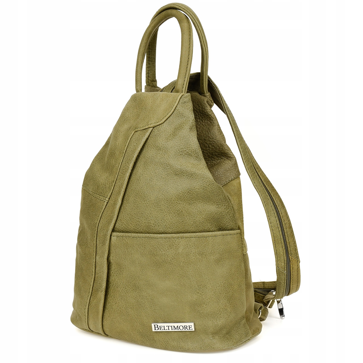 Batoh kožený dámský elegantní kožená kabelka 2v1 prostorná taška Beltimore