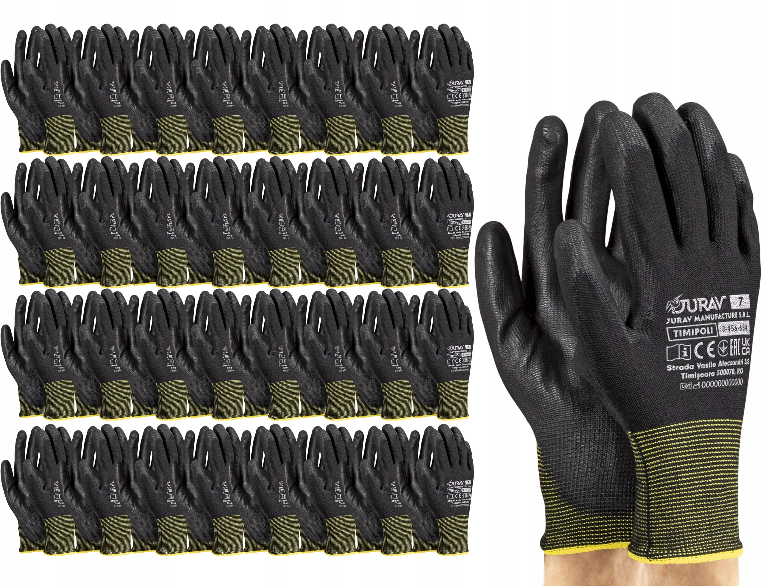 Rukavice Se Stahovacím Páskem Pro Práci S Poliury J-timipoli BB7 120 Párů