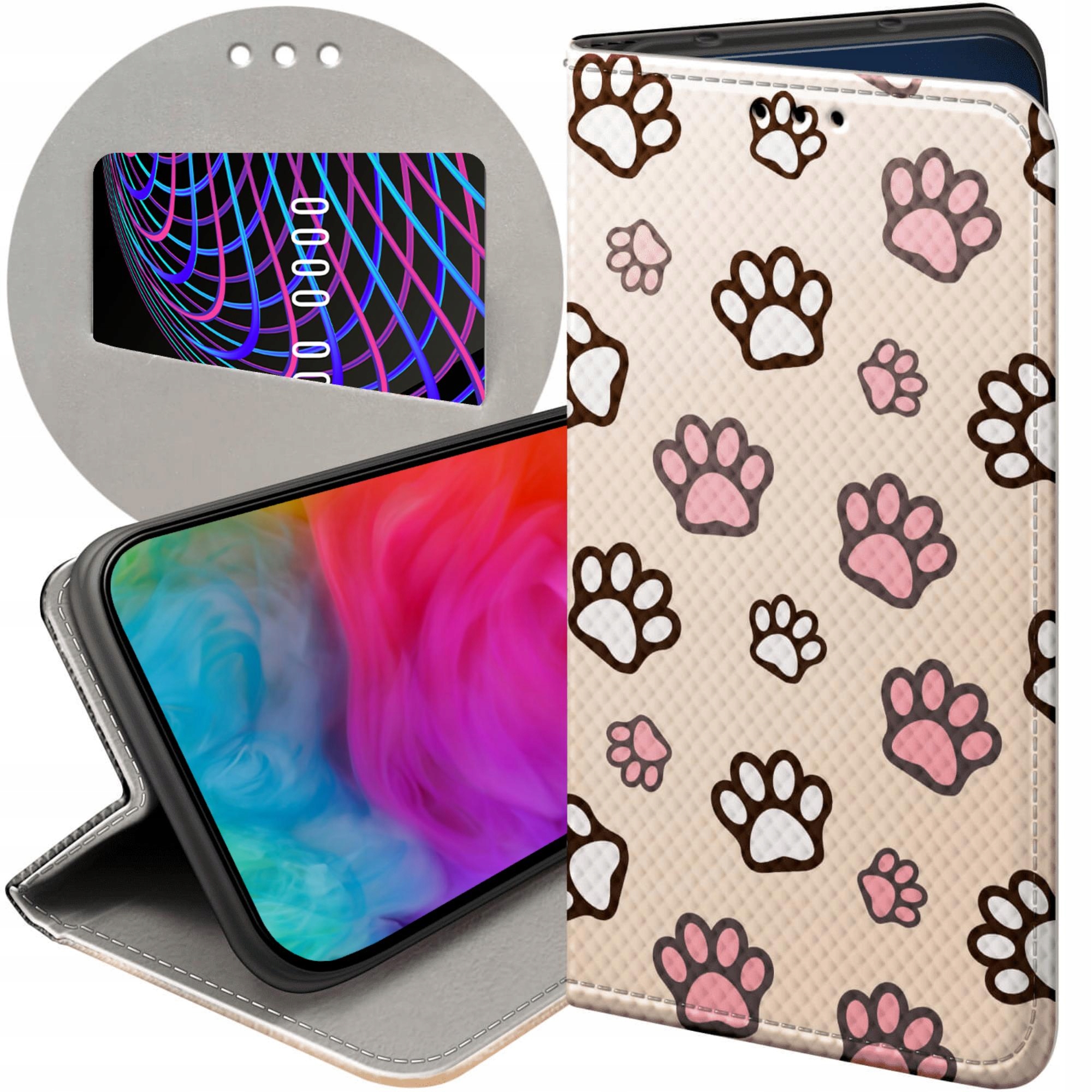 Etui Z Klapką Do Samsung Galaxy J7 2017 Łapki Ślady Łapa Stopa Case