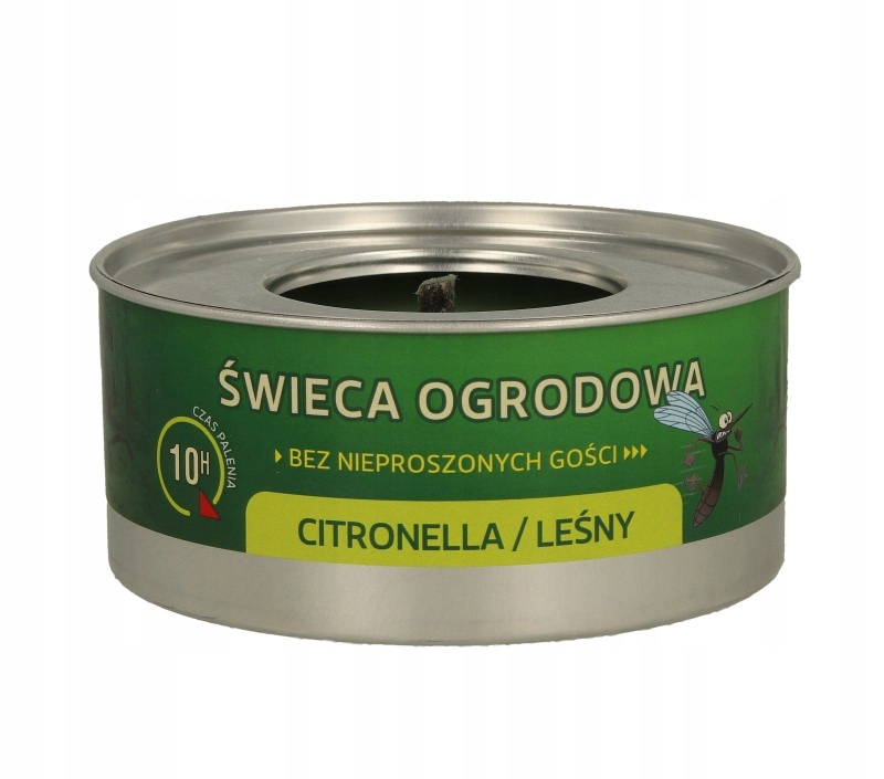 ŚWIECA ANTYKOMAROWA ZAPACHOWA CITRONELLA/LEŚNY 10H