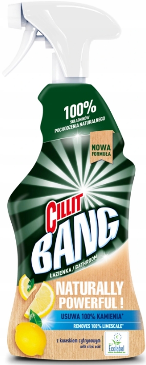 CILLIT BANG Naturally Powerful eco Spray do Czyszczenia Łazienki 750 ml