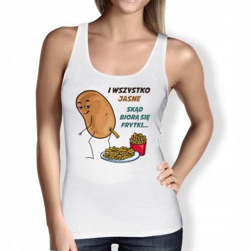 

Koszulka Damska Top Śmieszna Frytki rozm S