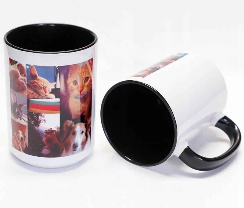 

Kubek z twoim nadrukiem Fotokubek 440ml Czarny