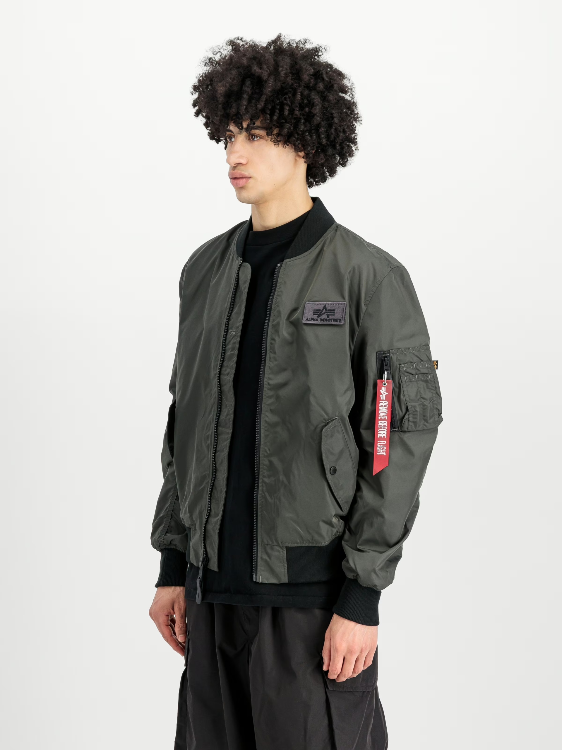 Alpha Industries Lehká bomber bunda MA-1 Ttc (126101) šedo-černá L