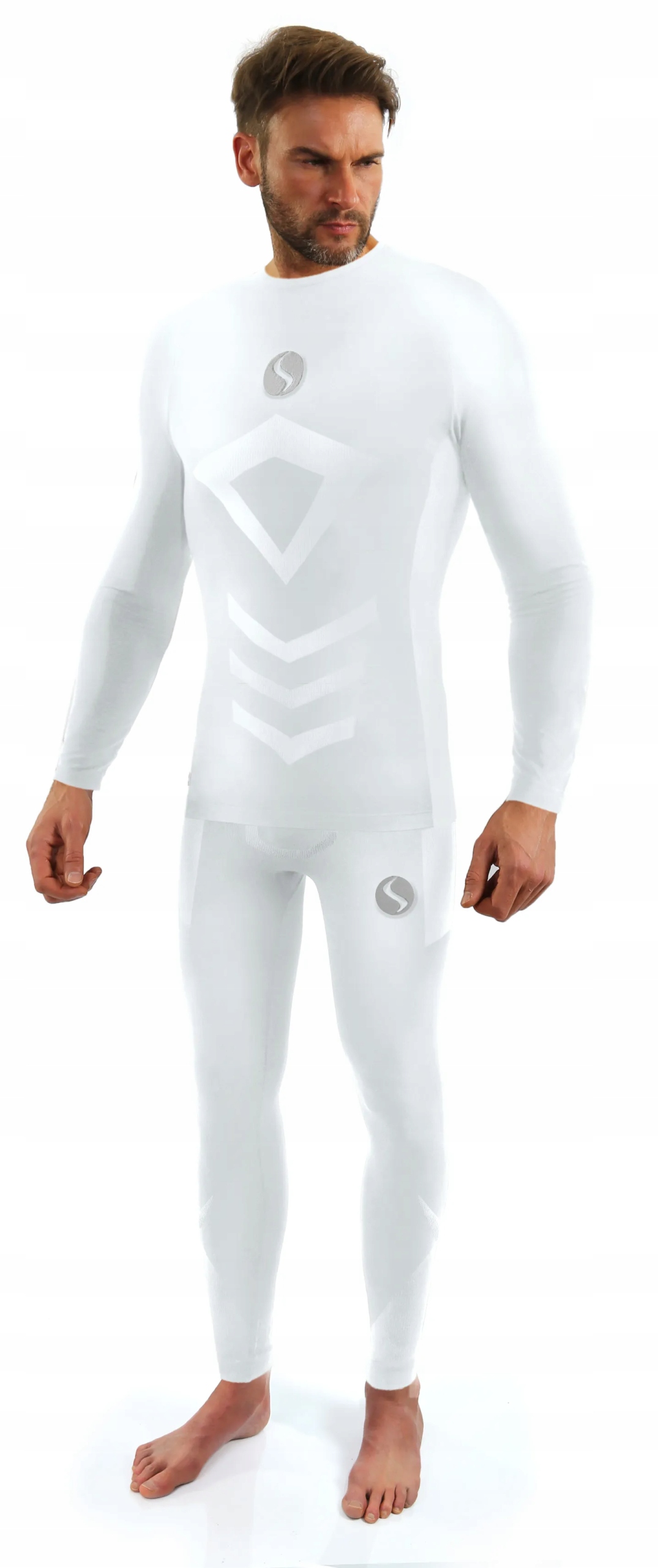 Sesto Senso Pánský dlouhý komplet Thermo CL40, CL42 Bílý L/XL