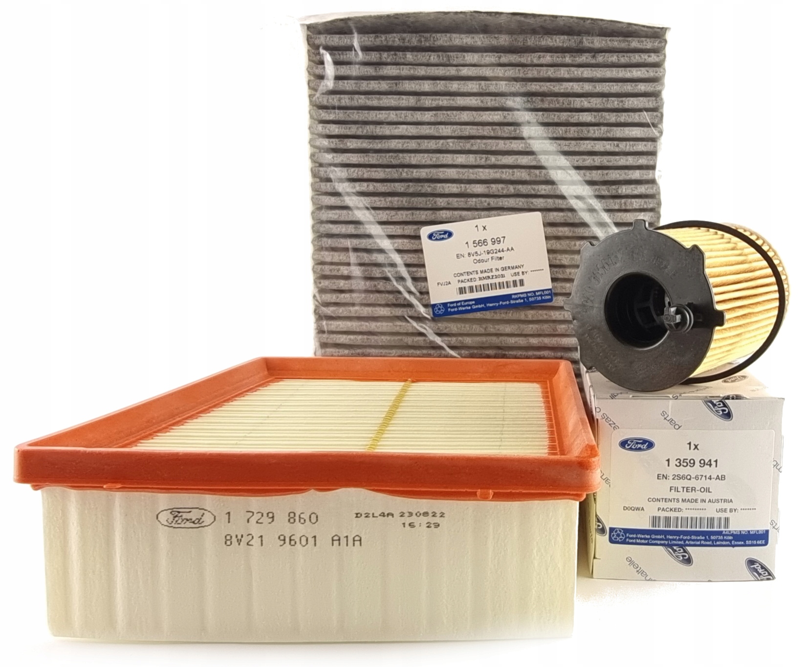 Fiesta 2008-2012 1.6 L Sohc Diesel Sada 3 Filtrů Ford Oe