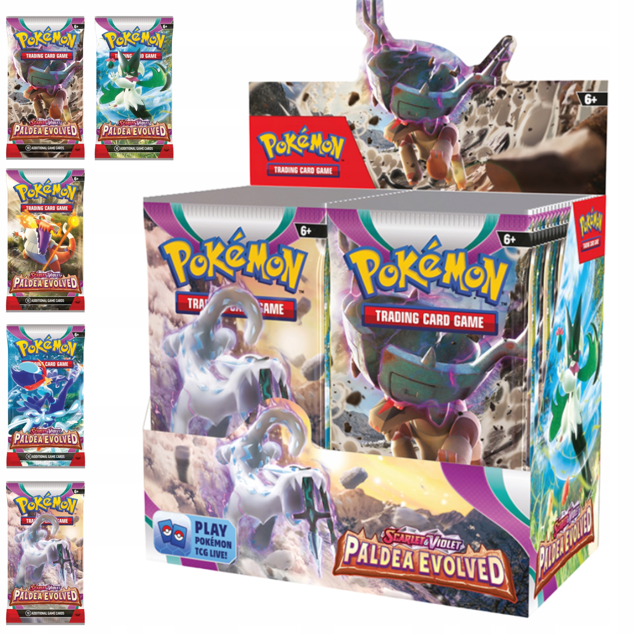 POKEMON KARTY MEGA BOX 360 KART KOLEKCJONERSKICH PALDEA EVOLVED