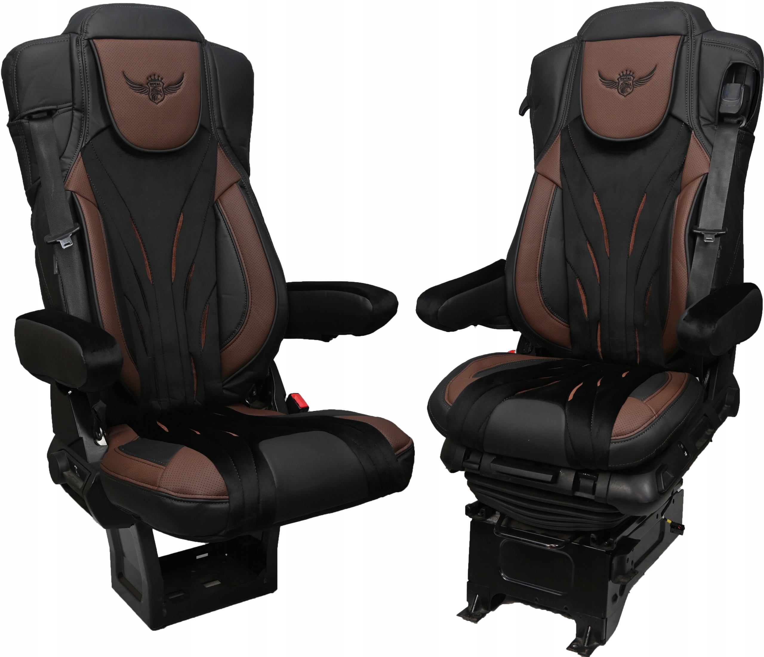 Pokrowce na fotele ROYAL DeLuxe MERCEDES ACTROS MP4, 5 BRĄZ