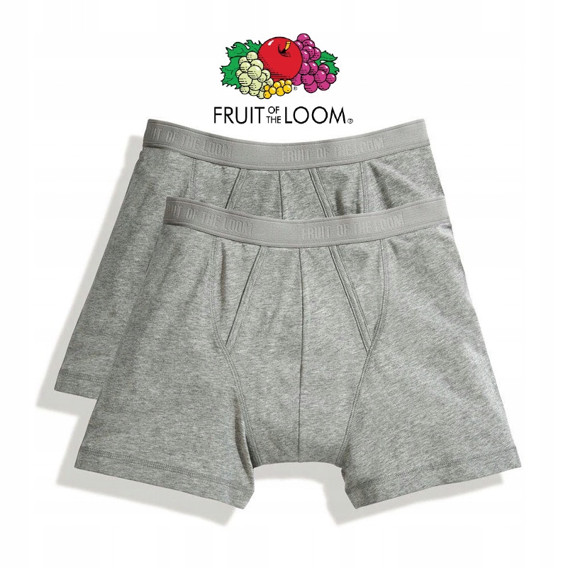 

Bokserki Fruit Of The Loom Usa 2 Pack Szare r S